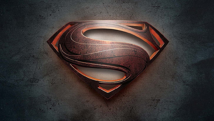 Человек из стали Супермен, логотип супермена, сталь, супермен, HD обои