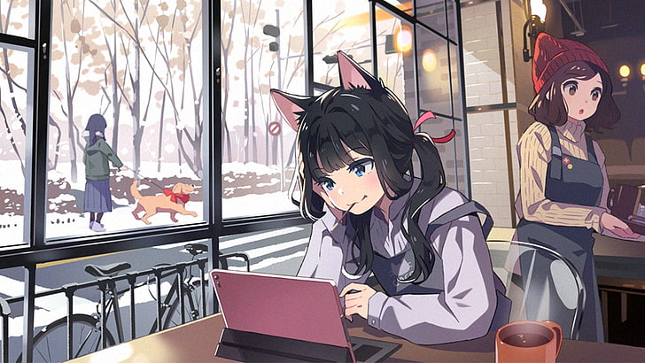 Anime, Girl, Cat Girl, HD wallpaper