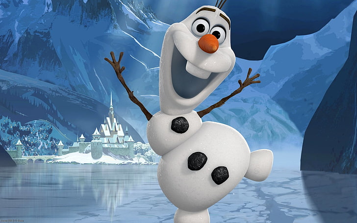 Disney Frozen Olaf illustration, Movie, Frozen, Frozen (Movie), Olaf (Frozen), HD wallpaper