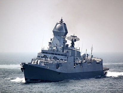 военен кораб, разрушител, клас в Калкута, индийски флот, HD тапет HD wallpaper