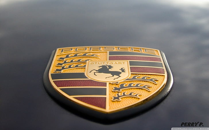 кола, Porsche, лого, HD тапет