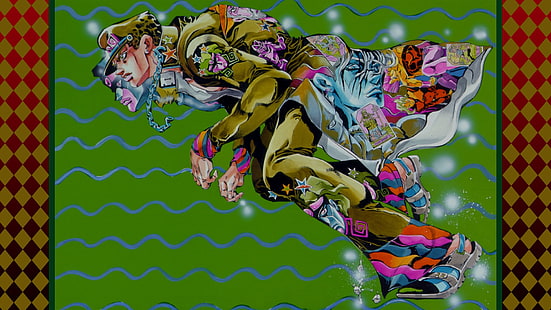 mężczyzna plakat, JoJo's Bizarre Adventure: Stardust Crusaders, Jorato Kujo, Tapety HD HD wallpaper
