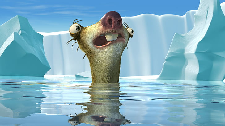 Ice Age, Sloth, Animation, 4K, Sid, HD wallpaper