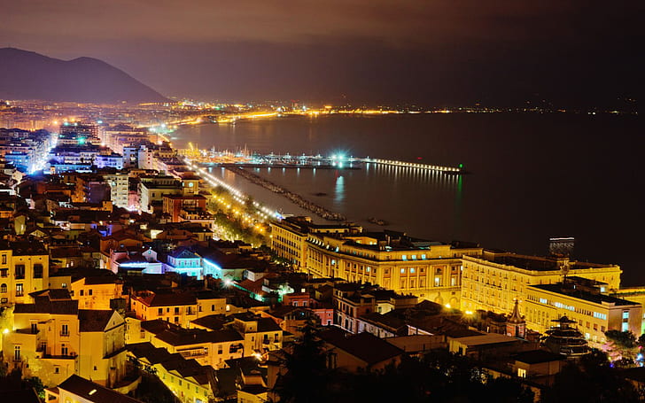 Salerno Di Notte, Wallpaper HD