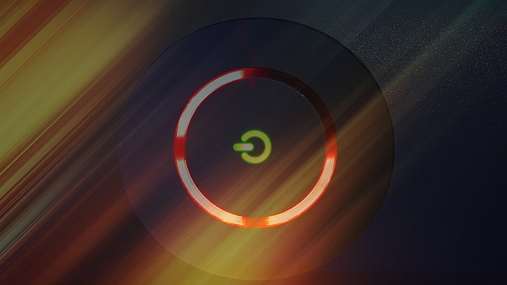 Ein / Aus-Symbol, Fenster, Xbox 360, Roter Ring des Todes, Videospiele, HD-Hintergrundbild