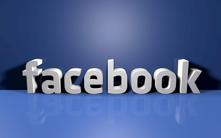 Facebook Logo 3D, социална мрежа, дизайн на лого, фон, 3d facebook, HD тапет