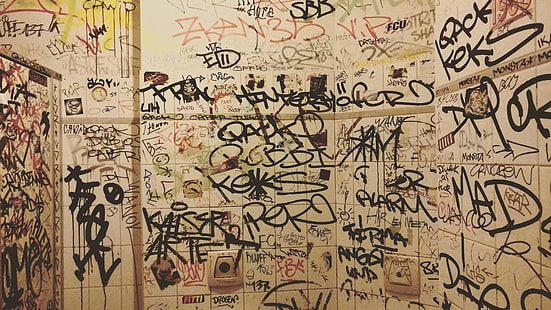 seni, grafiti, streetart, tag, penandaan, toilet, Wallpaper HD HD wallpaper