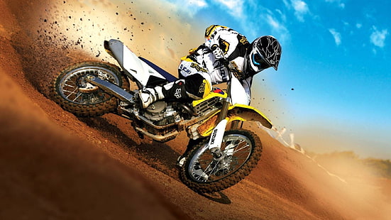 Motorrad, Suzuki, Motocross, HD-Hintergrundbild HD wallpaper