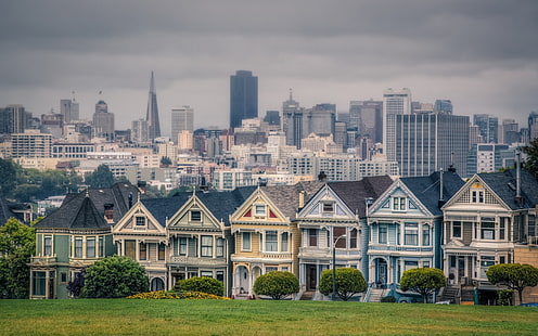 cityscape، بناء، منزل، سان فرانسيسكو، ملبدا بالغيوم، خلفية HD HD wallpaper