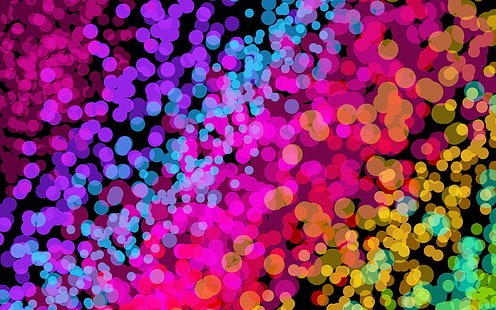 multicolores \ lumière bokeh, coloré, bokeh, art numérique, formes, Fond d'écran HD HD wallpaper