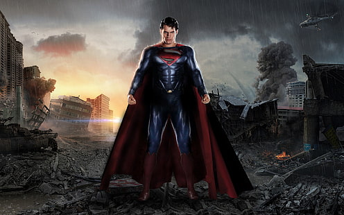 スーパーマン、鋼の男、ヘンリー・カビル、 HDデスクトップの壁紙 HD wallpaper