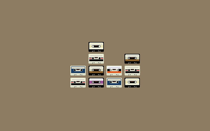 minimalisme, bande, vintage, cassette, Fond d'écran HD