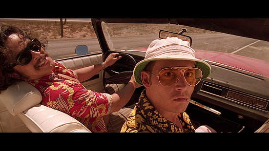 Johnny Depp, Fear and Loathing in Las Vegas, Benicio Del Toro, HD tapet HD wallpaper