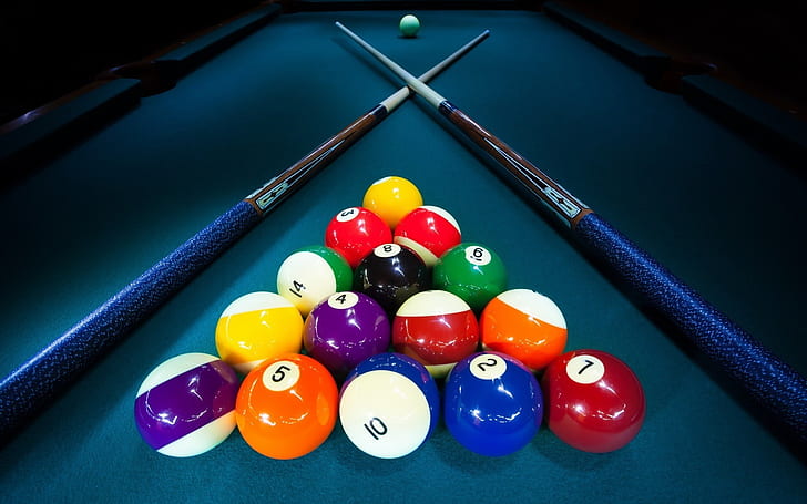 Billiards Game Table, billiards, billiard, balls, HD wallpaper
