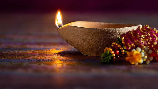 Religiös, Diwali, Kerze, HD-Hintergrundbild HD wallpaper