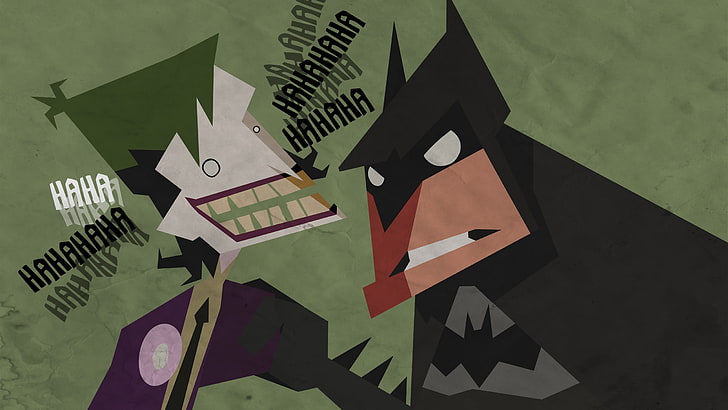 Le papier peint numérique Joker et Batman, Batman, Joker, Fond d'écran HD