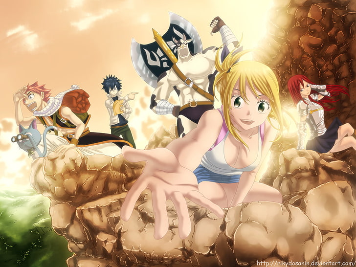 Anime, Fairy Tail, Erza Scarlet, Gray Fullbuster, Happy (Fairy Tail), Lucy  Heartfilia, HD wallpaper | Wallpaperbetter