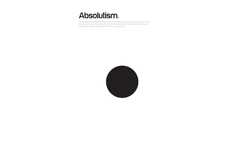 Absolutismstext, citat, minimalism, typografi, HD tapet HD wallpaper
