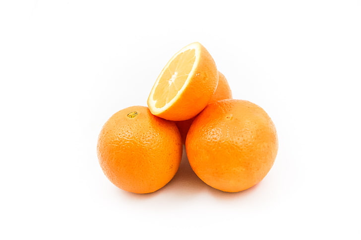 оранжевые фрукты, апельсины, цитрусовые, фрукты, HD обои