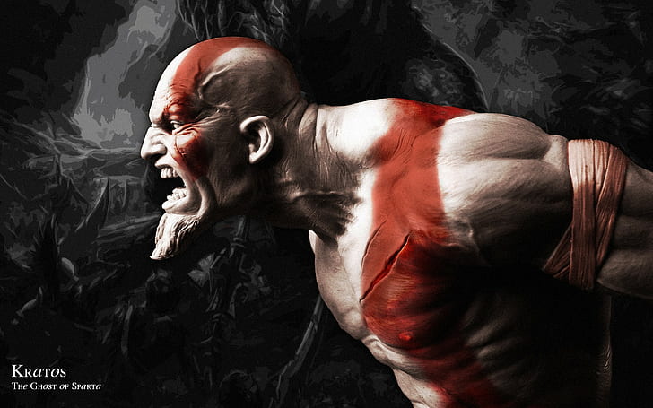 God of War Kratos HD, poster dewa perang kratos, video game, perang, dewa, kratos, Wallpaper HD