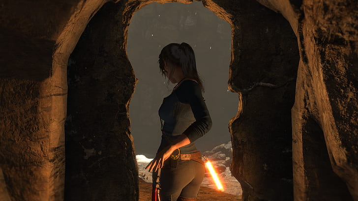 partes inferiores cinzentas das mulheres, Ascensão do Tomb Raider, Tomb Raider, HD papel de parede