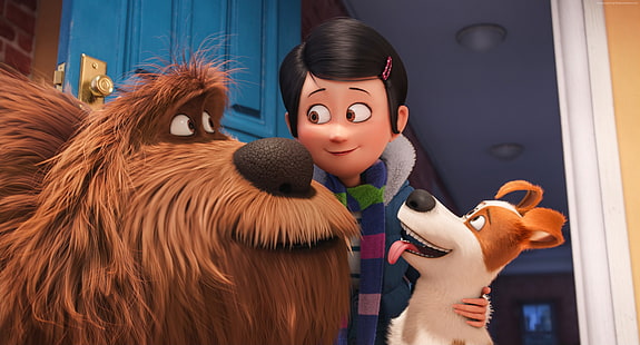 chien, dessin animé, La vie secrète des animaux domestiques, Meilleurs films d'animation de 2016, Fond d'écran HD HD wallpaper