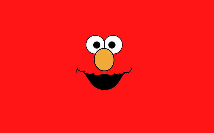 Elmo, Minimalismus, Sesamstraße, HD-Hintergrundbild