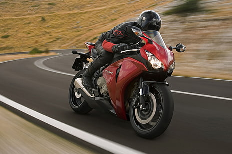 Honda CBR1000RR Fireblade, red sports bike, Motorcycles, Honda, red, road, bike, HD wallpaper HD wallpaper