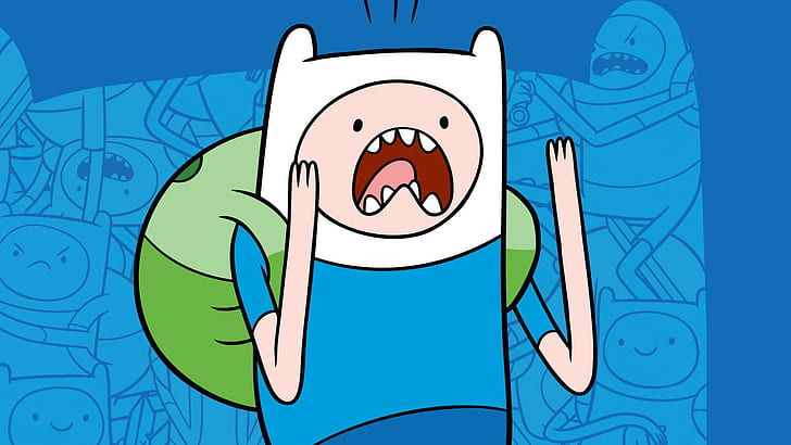 Adventure Time, cartoon, Finn the Human, HD wallpaper