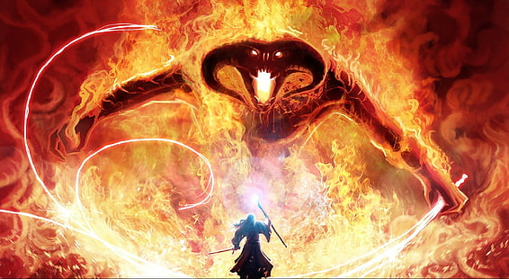 Balrogs, Gandalf, der Herr der Ringe, HD-Hintergrundbild HD wallpaper