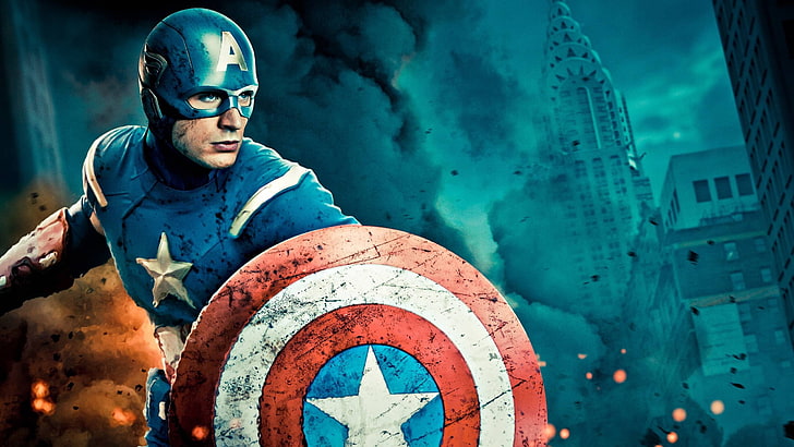 Papel de parede do Capitão América, filmes, Os Vingadores, Capitão América, Chris Evans, Universo Cinematográfico da Marvel, HD papel de parede