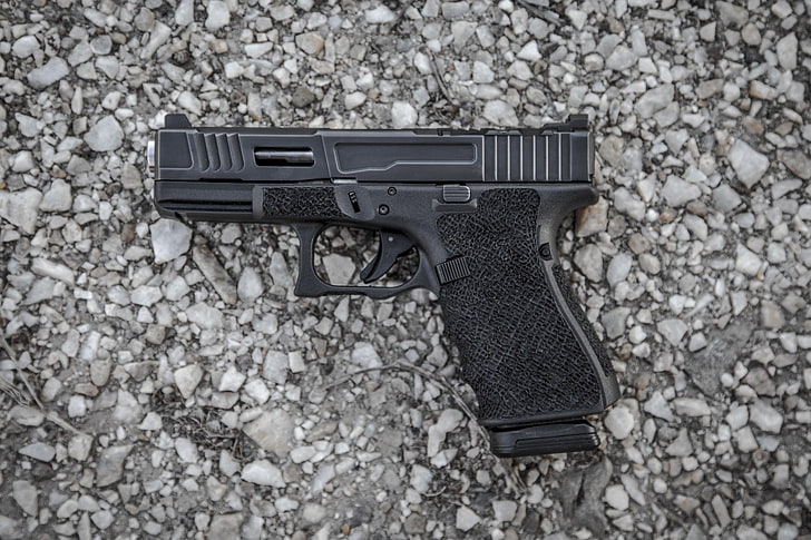 pistola, cascalho, Glock 19, auto-carregável, HD papel de parede
