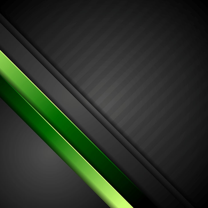 green, vector, abstract, black, design, art, background, material, HD wallpaper