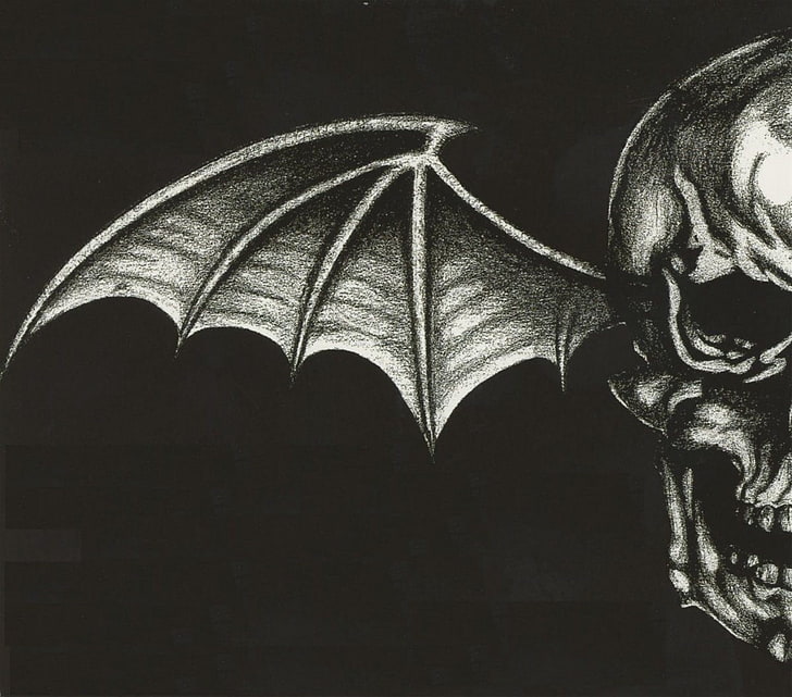 Avenged Sevenfold, Deathbat, Metalcore, heavy metal, hard rock, capas de álbuns, arte da capa, mascote, mascote de banda, HD papel de parede