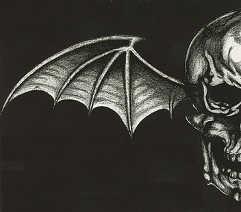 Avenged Sevenfold, Deathbat, Metalcore, heavy metal, hard rock, portadas de álbumes, portada, mascota, mascota de la banda, Fondo de pantalla HD HD wallpaper