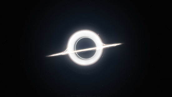 Interstellar (film), svarta hål, rymd, mörk, Gargantua, HD tapet HD wallpaper