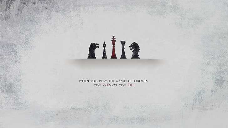 Logo Game of Thrones, Game of Thrones, Cytaty z książek, szachy, cytat, Pieśń Lodu i Ognia, Tapety HD