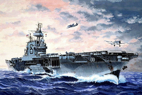 Navios de guerra, USS Enterprise (CV-6), Porta-aviões, Navio de guerra, HD papel de parede HD wallpaper
