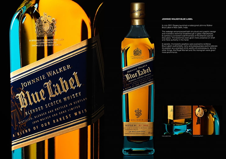 blu, johnnie, etichetta, walker, whisky, Sfondo HD