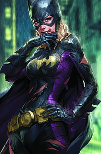 dc comics superhjältar batgirl bodysuit konstverk artgerm 1980x3006 konstverk HD-konst, DC-serier, superhjältar, HD tapet HD wallpaper