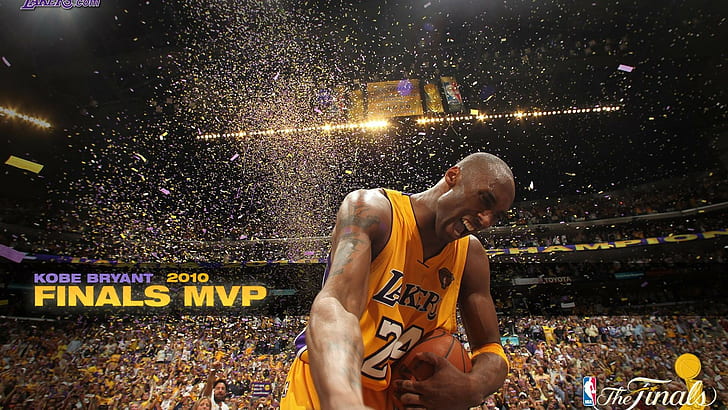 Kobe Bryant MVP Los Angeles Lakers Confetti HD, olahraga, los, angeles, lakers, kobe, bryant, mvp, confetti, Wallpaper HD