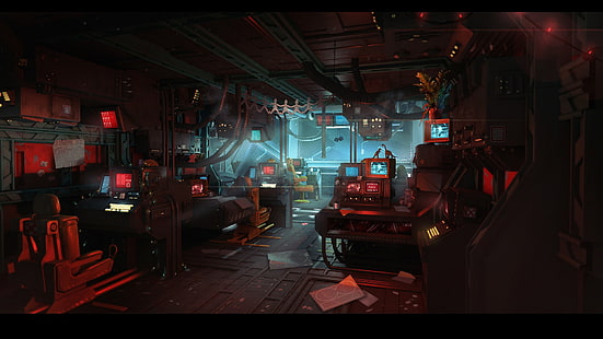 Abteil, Alien: Isolation, Schiffe und Schiff, anesidorainterior Brücke, HD-Hintergrundbild HD wallpaper