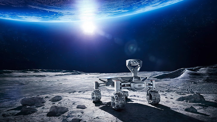 บรรยากาศ, ท้องฟ้า, บรรยากาศของโลก, นอกโลก, ปรากฏการณ์, อาร์กติก, โลก, การแช่แข็ง, audi moon rover, พื้นที่, ดวงจันทร์, วอลล์เปเปอร์ HD