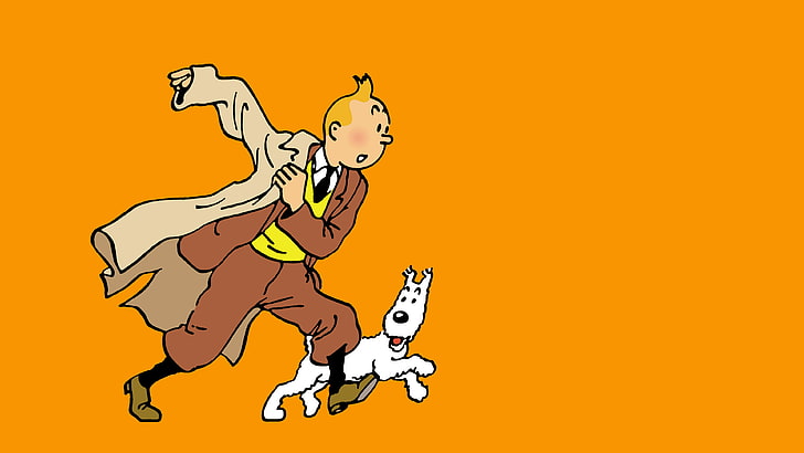 Tintin, Herge, komik, menggambar, milou, Wallpaper HD