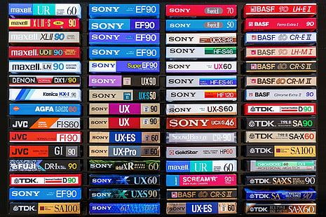 vintage, taśmy, kasety, Tapety HD HD wallpaper