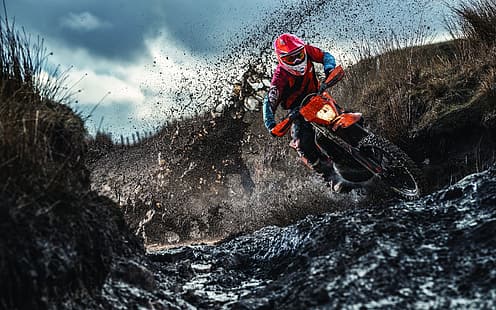  mud, dirt, racing, vehicle, motocross, enduro, HD wallpaper HD wallpaper