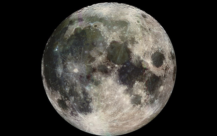 лунна илюстрация, космос, луна, HD тапет