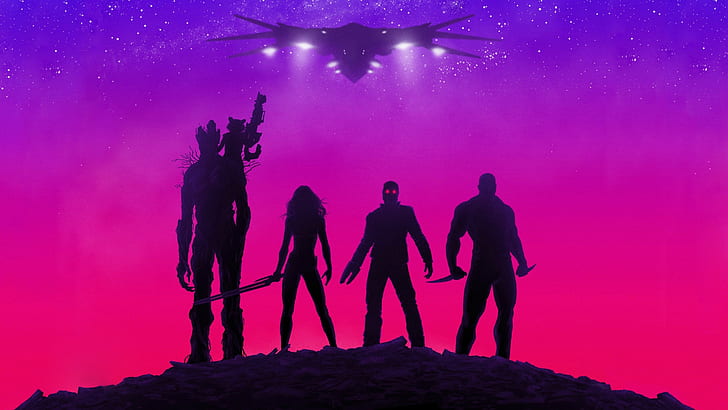 Guardiani della Galassia Marvel Purple HD, film, viola, meraviglia, galassia, guardiani, Sfondo HD
