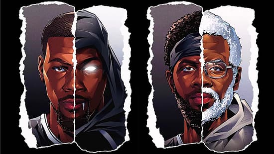  Kevin Durant, Kyrie Irving, basketball, Brooklyn Nets, Uncle Drew, HD wallpaper HD wallpaper