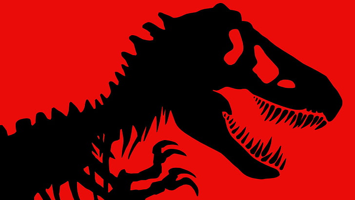 Taman Jurassic, Dinosaur, Merah, Wallpaper HD